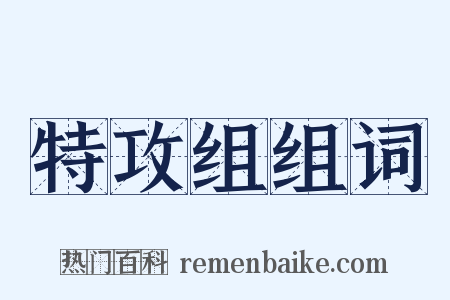 特攻组组词是什么意思的图片